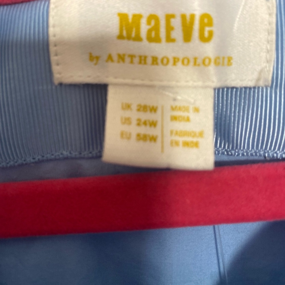 Anthropologie Maeve Light Blue Asymmetrical Dress - Picture 4 of 7